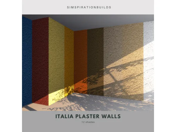 Alpha Italia Plaster Walls by simsfinds - The Sims 4 Custom Content