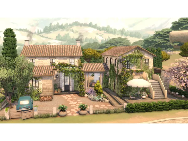 Maxis Match Italian Rustic Villas no - The Sims 4 Custom Content