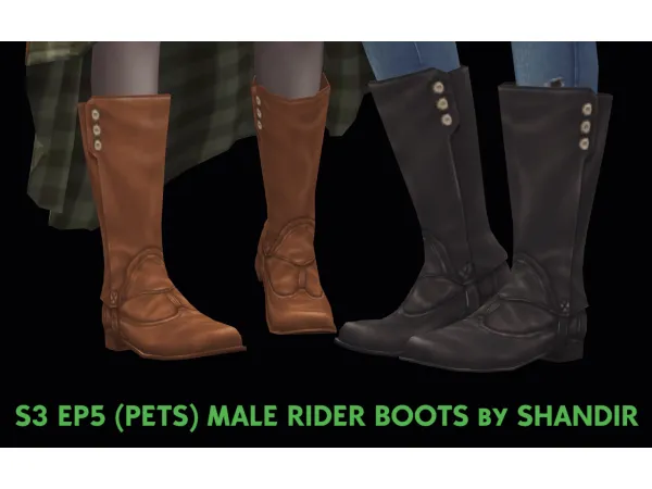 Maxis Match Shandir Rider Boots 1 - The Sims 4 Custom Content