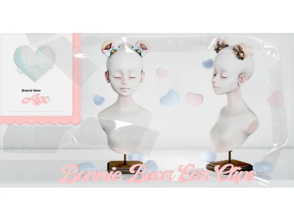 Mix OPPASIMS Bonnie bear ear clips by oppasims - The Sims 4 Custom Content