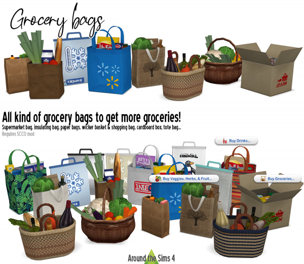Maxis Match Around Grocerybags by simsfinds - The Sims 4 Custom Content