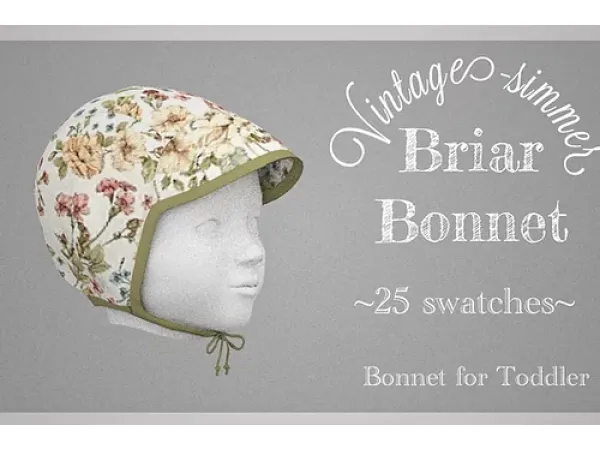Alpha Briar Bonnet by vintage_simmer - The Sims 4 Custom Content