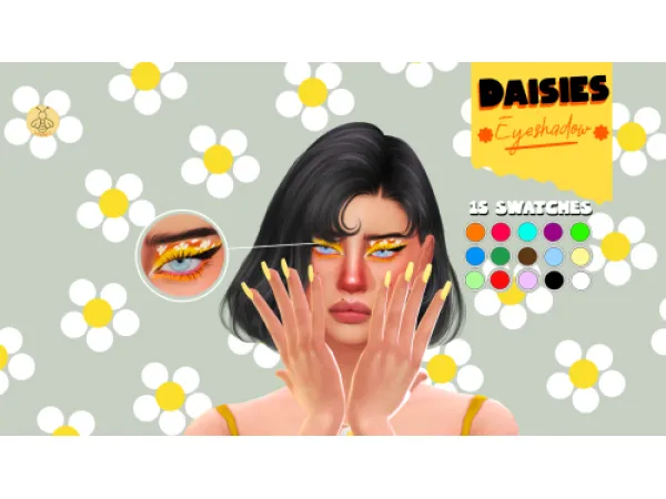 Maxis Match Daisies Eyeshadow by Simzbee - The Sims 4 Custom Content