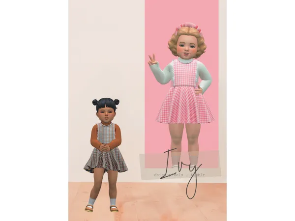 Alpha Ivy Dress little socks by Daisy Pixels - The Sims 4 Custom Content