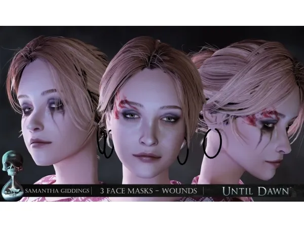 Mix Until Dawn Samantha Giddings Face Wounds sims by Mimoto - The Sims 4 Custom Content