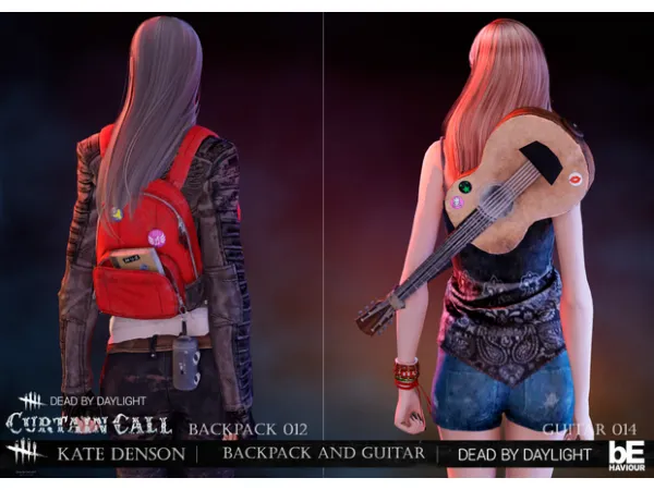 Alpha Dead sims by Daylight Kate Denson Backpack 012 Guitar 014 by Mimoto - The Sims 4 Custom Content
