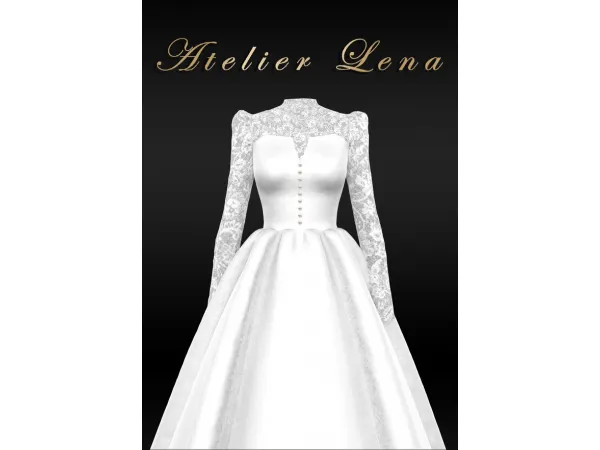 Alpha [Atelier Lena] Olivia Dress - The Sims 4 Custom Content