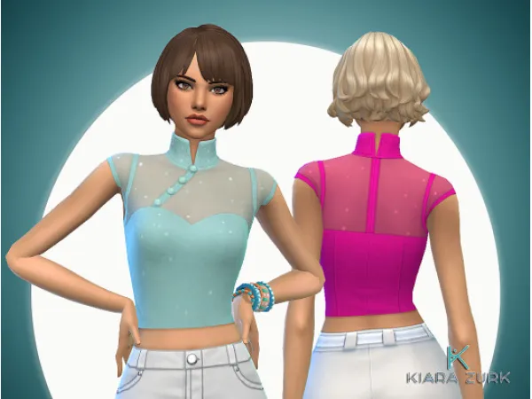Maxis Match Bride Sleeves Top - The Sims 4 Custom Content