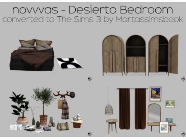 novvvas Desierto Bedroom - The Sims 3 Custom Content