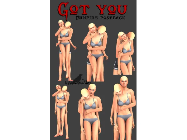 Mix Got you vampire posepack Auditore by Natalia - The Sims 4 Custom Content