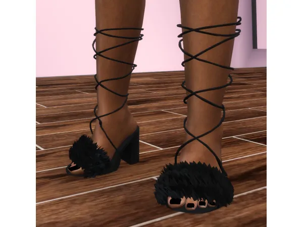 Alpha Fluffy Heels - The Sims 4 Custom Content