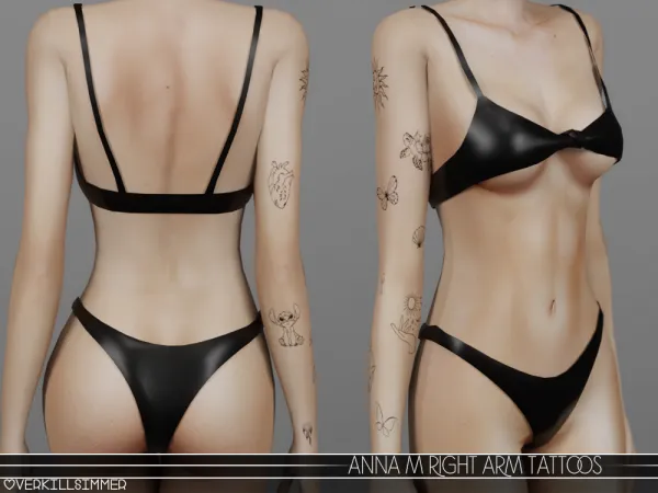 Mix Anna M right arm tattoo - The Sims 4 Custom Content