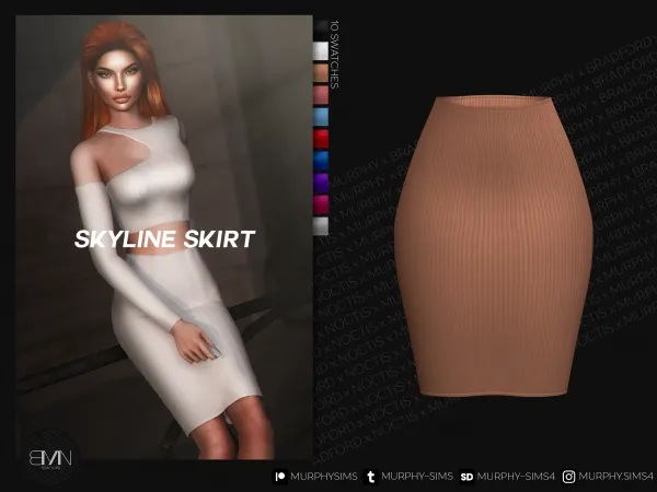 Alpha Skyline Skirt - The Sims 4 Custom Content