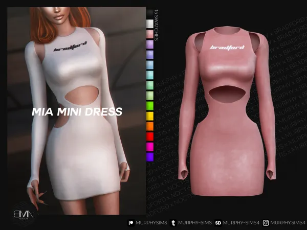 Alpha Mia Mini Dress - The Sims 4 Custom Content