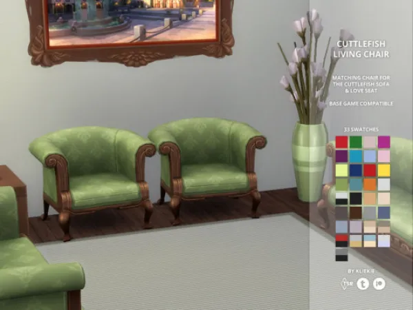 Maxis Match Cuttlefish Living Chair by Kliekie - The Sims 4 Custom Content