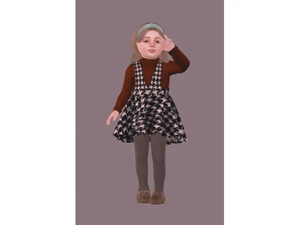[cw]KidsOutfit(TopsSuspenderSkirt) - The Sims 3 Custom Content