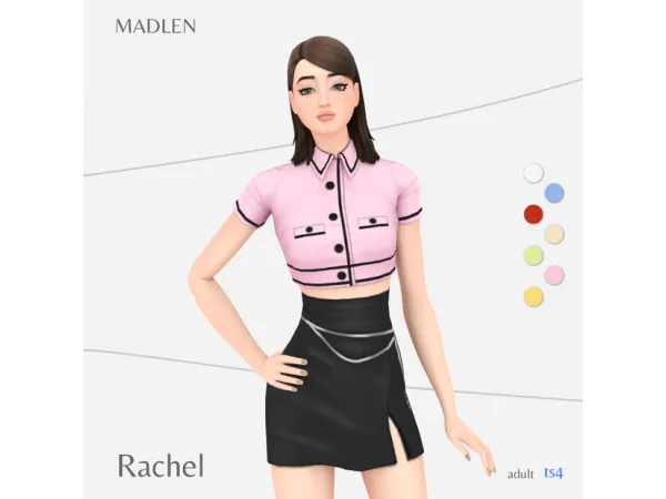 Maxis Match Rachel Outfit by Madlen - The Sims 4 Custom Content