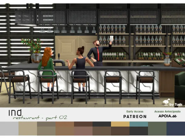 Maxis Match IND Restaurant Part 02 by Tuds - The Sims 4 Custom Content