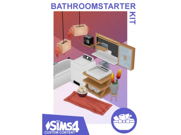 Maxis Match Bathroom Starter Kit - The Sims 4 Custom Content