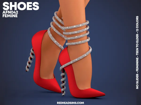 Alpha AF SHOES N042 NO SLIDER - The Sims 4 Custom Content