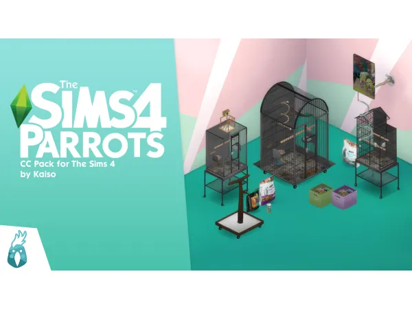 Maxis Match Parrot Pack by Kaiso - The Sims 4 Custom Content