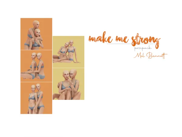 Maxis Match Make Me Strong Posepack by melbennett - The Sims 4 Custom Content