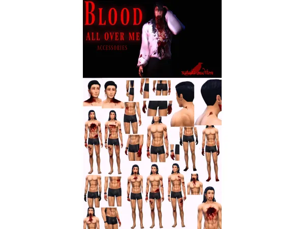 Alpha Blood all over me Auditore by Natalia - The Sims 4 Custom Content