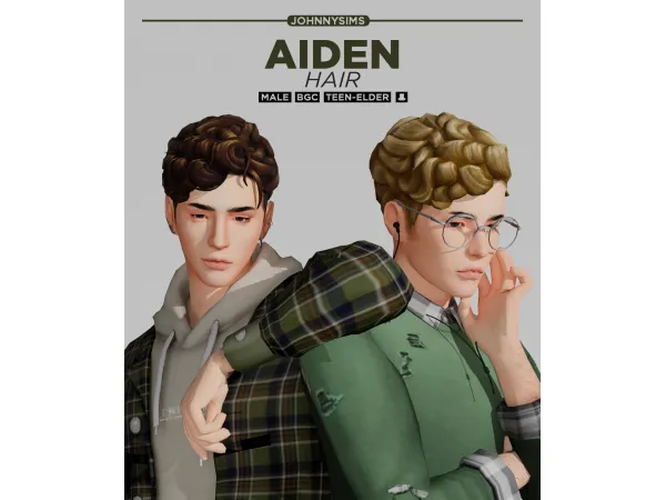 Maxis Match Aiden Hair by simsfinds - The Sims 4 Custom Content