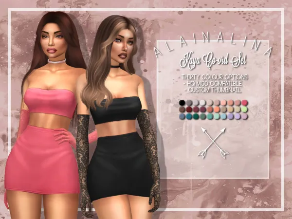 Maxis Match Kaya Co ord Set by alainalina - The Sims 4 Custom Content
