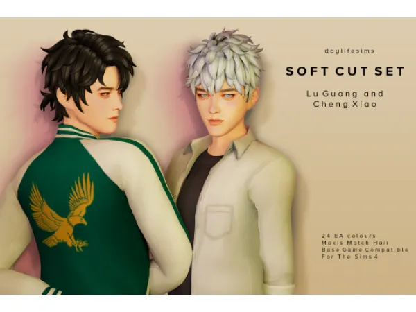 Maxis Match SOFT CUT SET Lu Guang and Cheng Xiao by Daylife Sims - The Sims 4 Custom Content