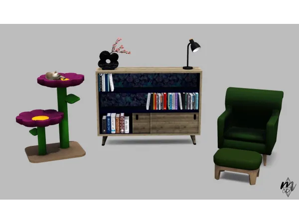 Leaf Motif Sunbeam Study - The Sims 3 Custom Content