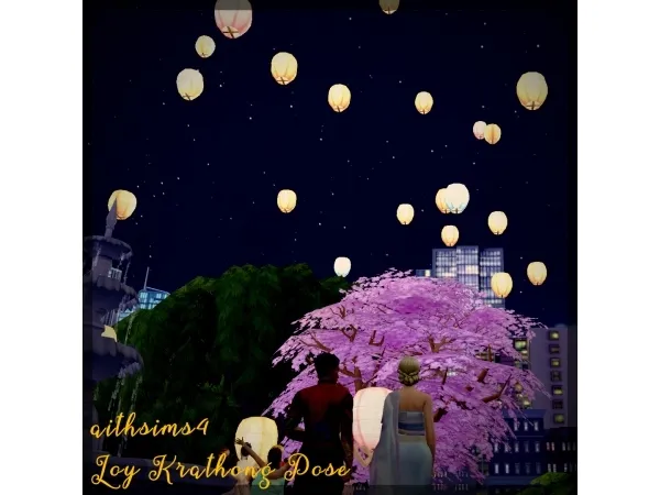Mix LOY KRATHONG POSES - The Sims 4 Custom Content