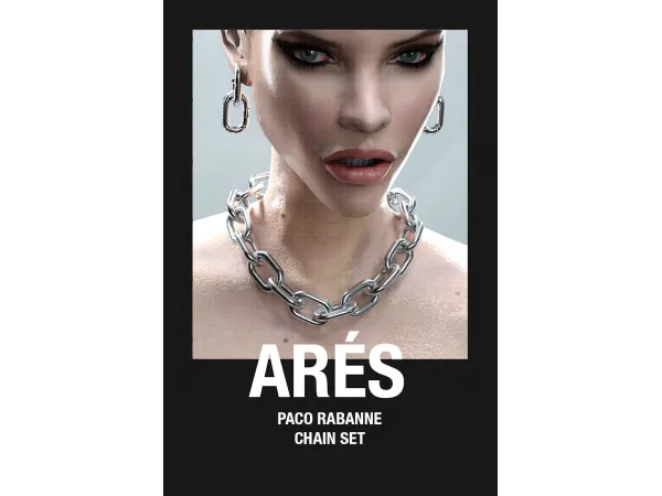 Alpha Paco Rabanne Chain Set by ares3d - The Sims 4 Custom Content
