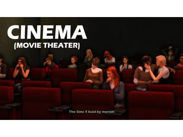 Maxis Match CINEMA (movie theater) - The Sims 4 Custom Content