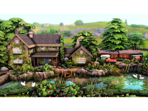 Maxis Match Old Family Farmhouse - The Sims 4 Custom Content