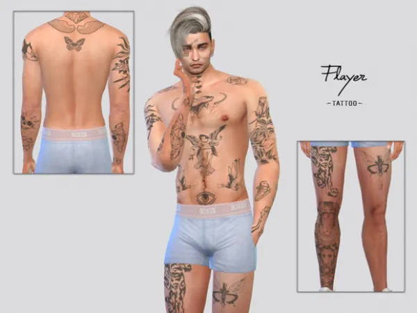 Mix Flayer Tattoo (Mick) by McLayneSims - The Sims 4 Custom Content