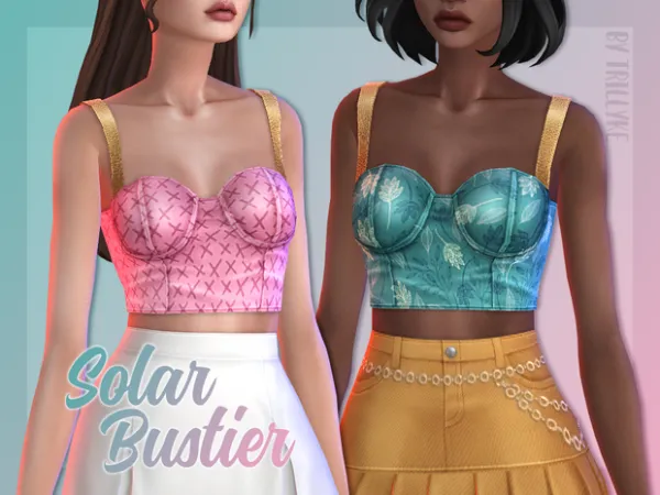 Maxis Match Solar Bustier by Trillyke - The Sims 4 Custom Content