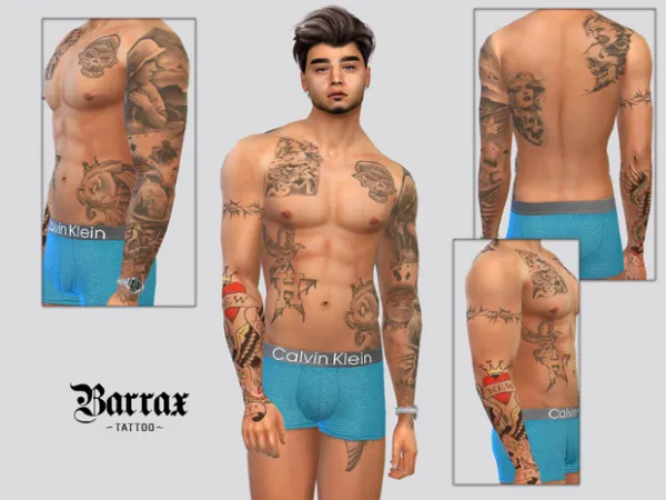 Mix Barrax Tattoo (Mick) by McLayneSims - The Sims 4 Custom Content
