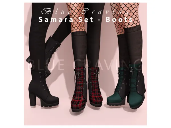 Alpha Blue Craving Samara Shoes by bluecraving - The Sims 4 Custom Content