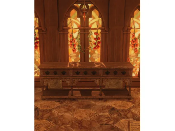 Alpha THESENSEMEDIEVAL THE WITCHER 3 RICH DRESSER - The Sims 4 Custom Content