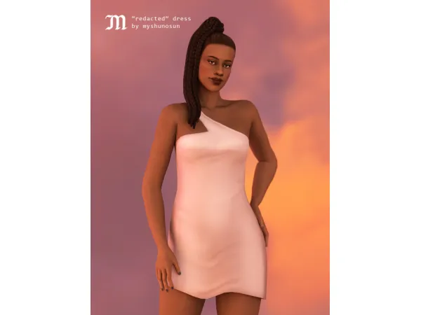 Maxis Match REDACTED DRESS by myshunosun - The Sims 4 Custom Content