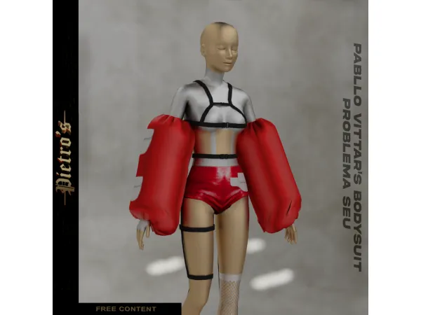 Alpha Pabllo Vittar's Bodysuit Problema Seu by Pietro's - The Sims 4 Custom Content