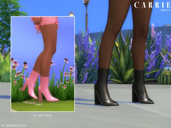 Alpha BOOTS x3 by plumbobsnfries - The Sims 4 Custom Content