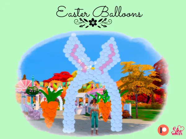 Alpha Easter Balloons - The Sims 4 Custom Content