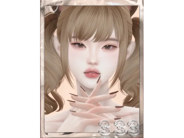 Alpha honey peach makeup set by san33sims - The Sims 4 Custom Content