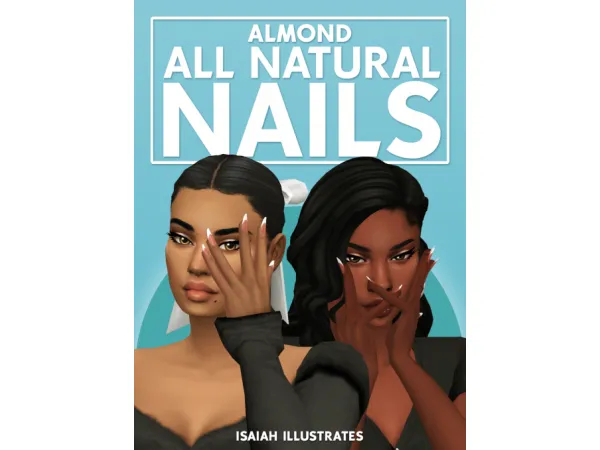Maxis Match ALL NATURAL NAILS (JOLIEBEAN TRUE ALMOND NAILS RECOLOR) - The Sims 4 Custom Content
