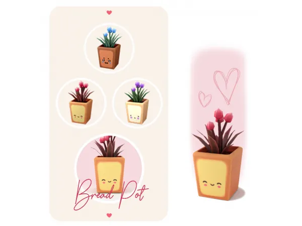 Maxis Match Bread Pot by Aira - The Sims 4 Custom Content