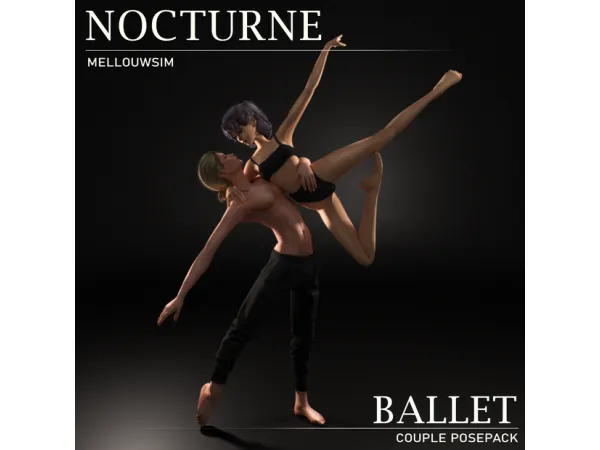 Alpha NOCTURNE Ballet Couple [PP] by mellouwsim - The Sims 4 Custom Content
