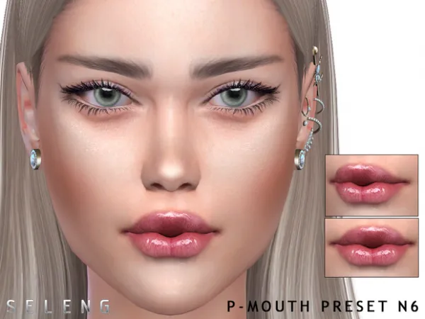 Alpha Mouth Presets N1 N7 by Seleng - The Sims 4 Custom Content