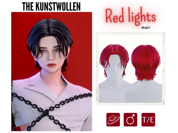 Red lights hair